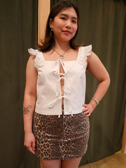 Poplin Tie Front Flutter