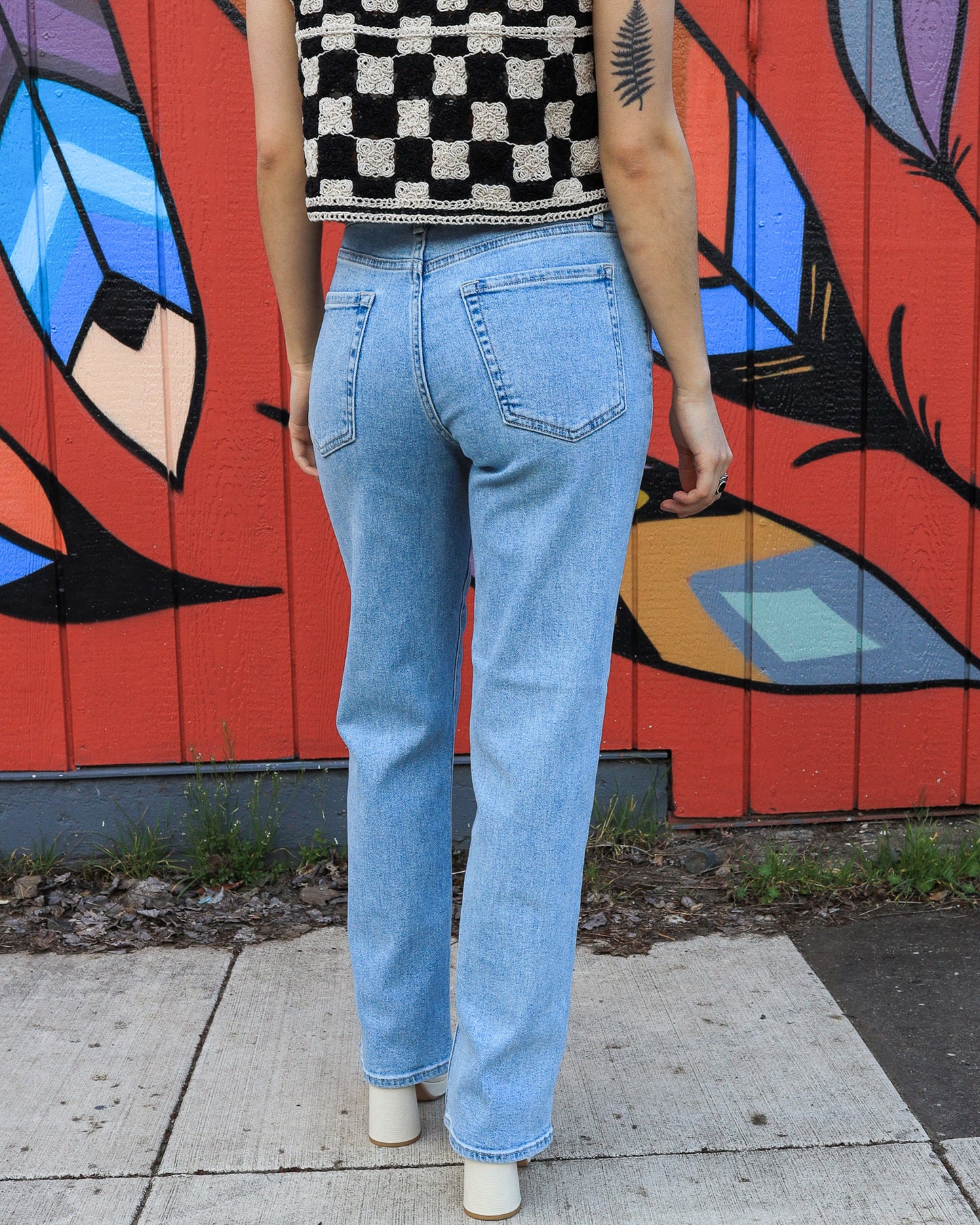 Relaxed Straight Light Denim