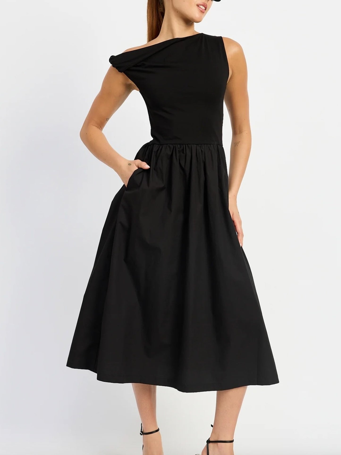 Parker Mixed Media Midi Dress