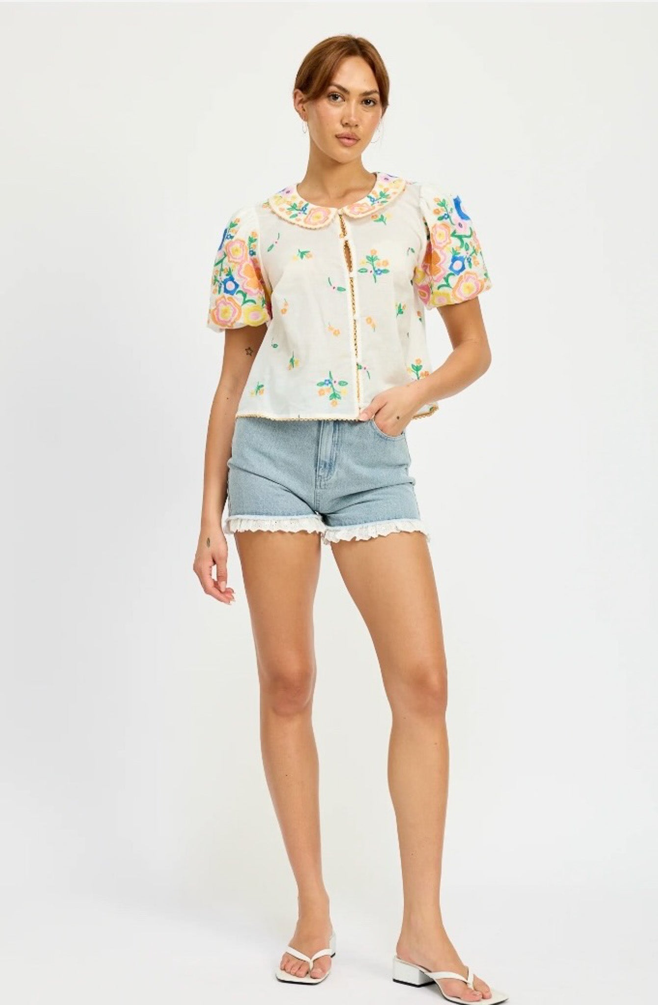 Vivienne Embroidered Top