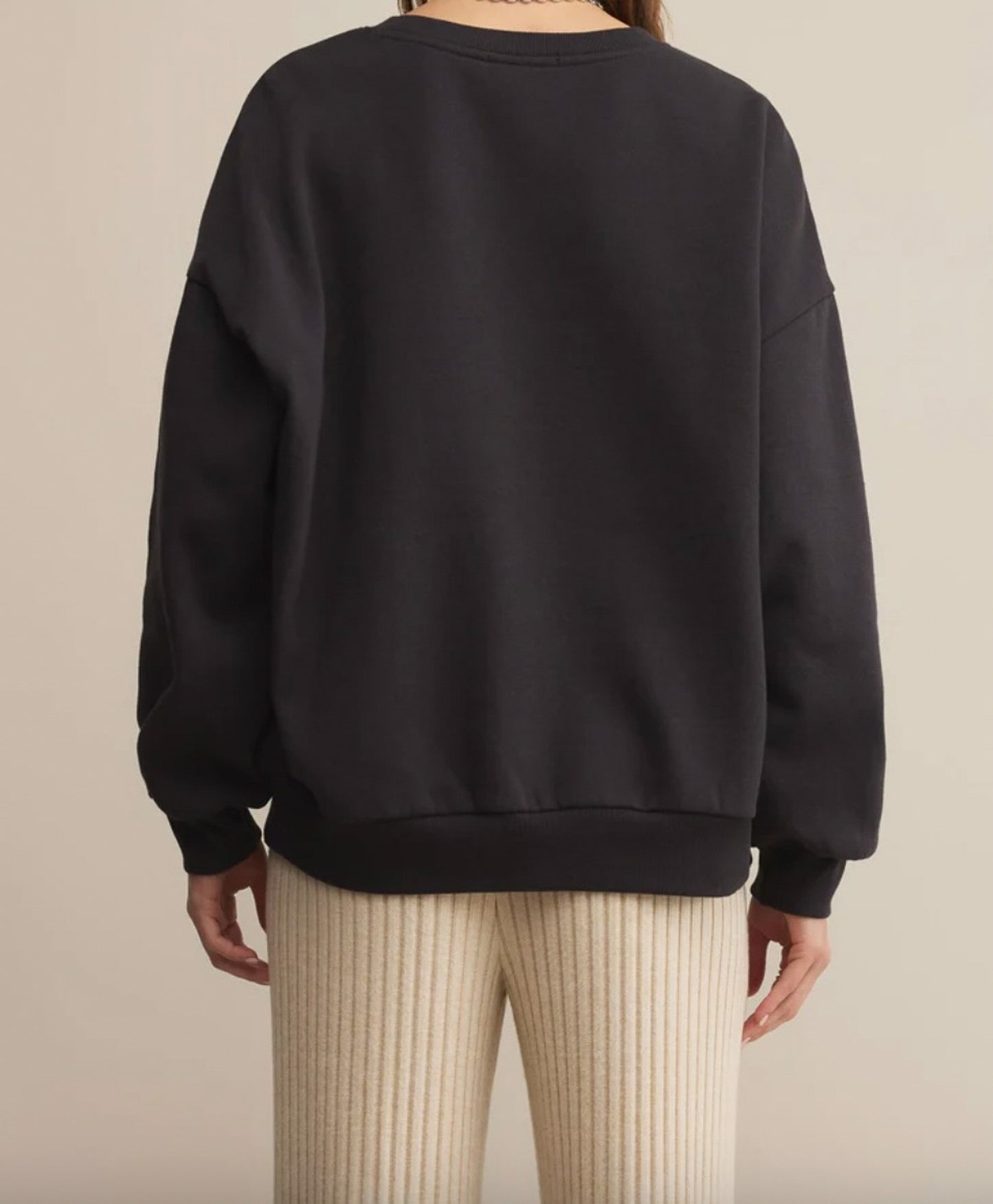 Oversized Martini Sweatshirt Black Sand