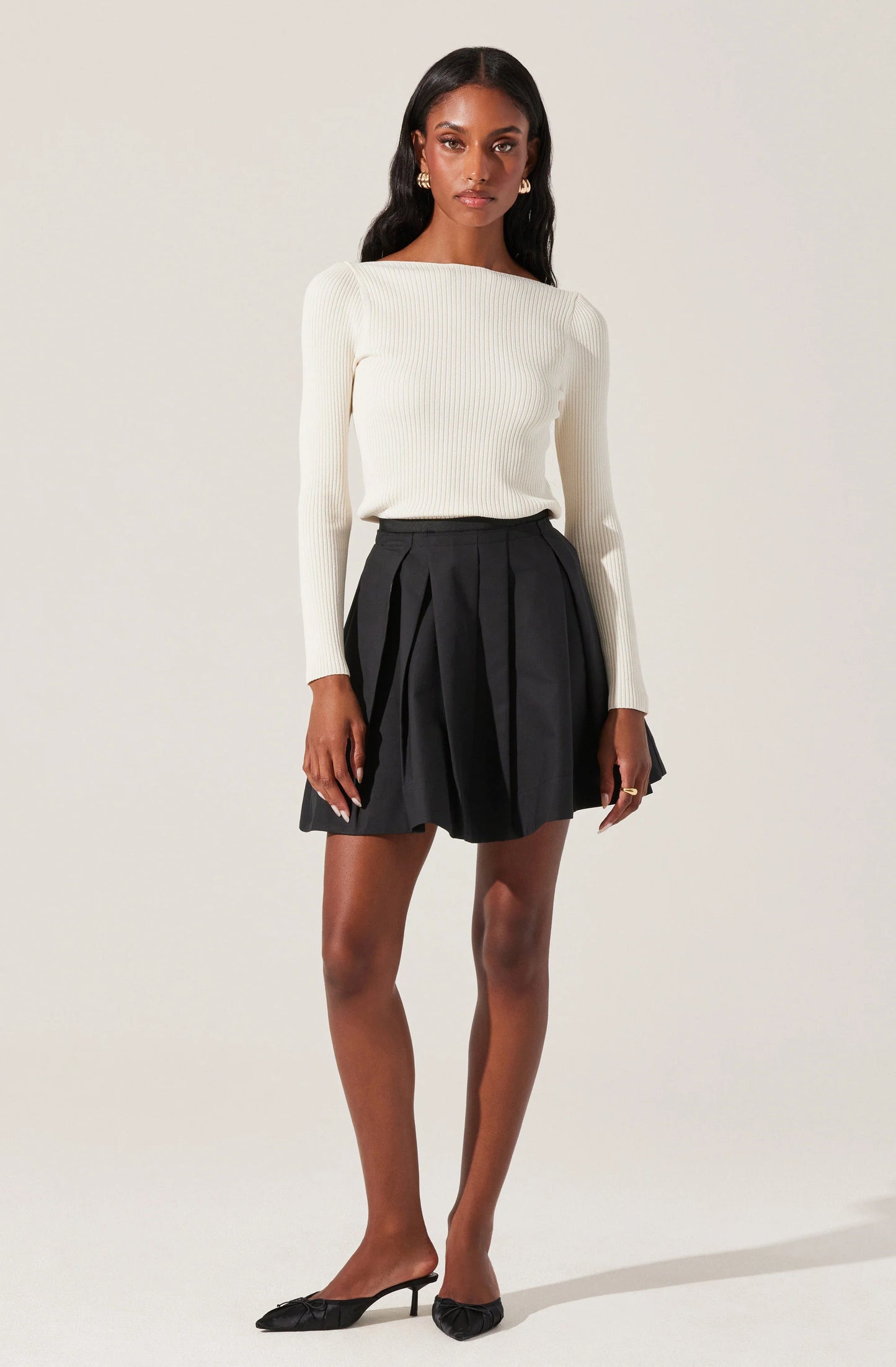 Lauryn Bow Sweater White