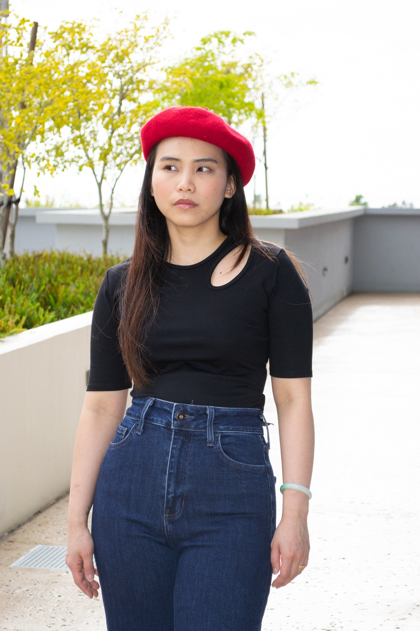 Parisian Girl Beret Red