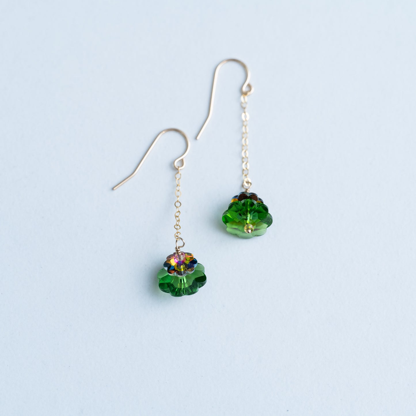 Green Flora Earrings