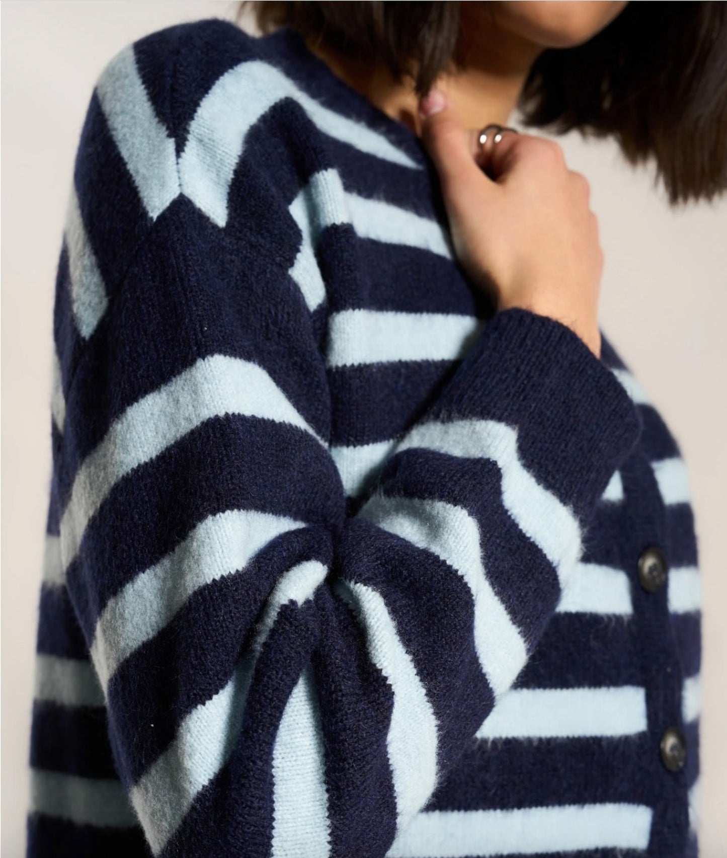 Fiona Cardigan Sky Stripe