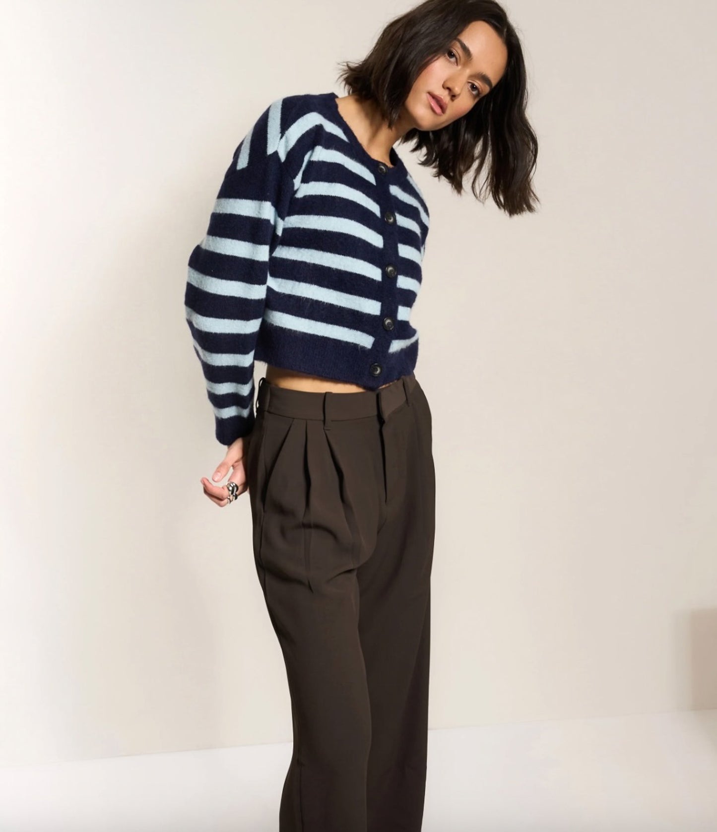 Fiona Cardigan Sky Stripe