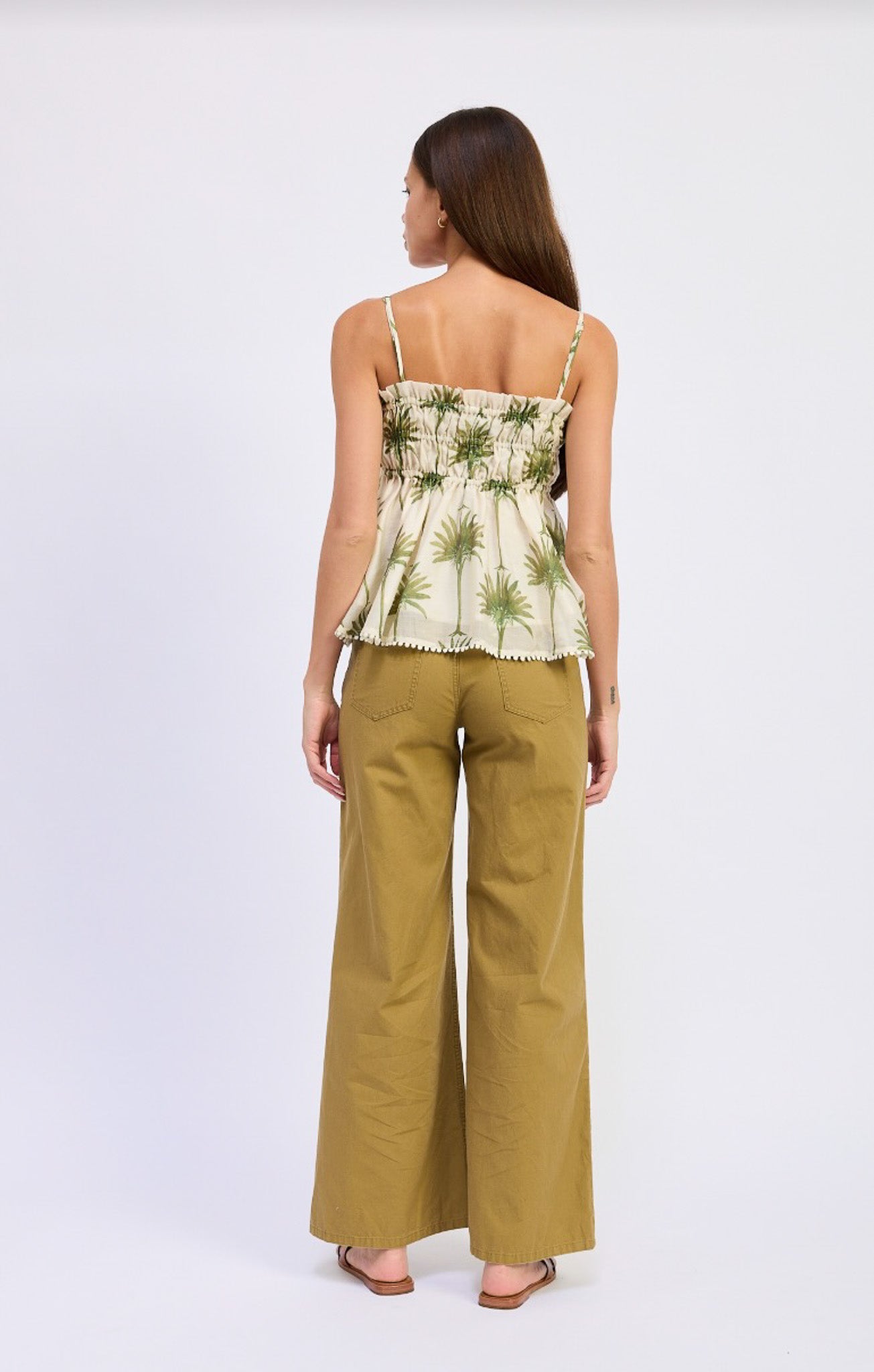 High Waisted Olive Pant