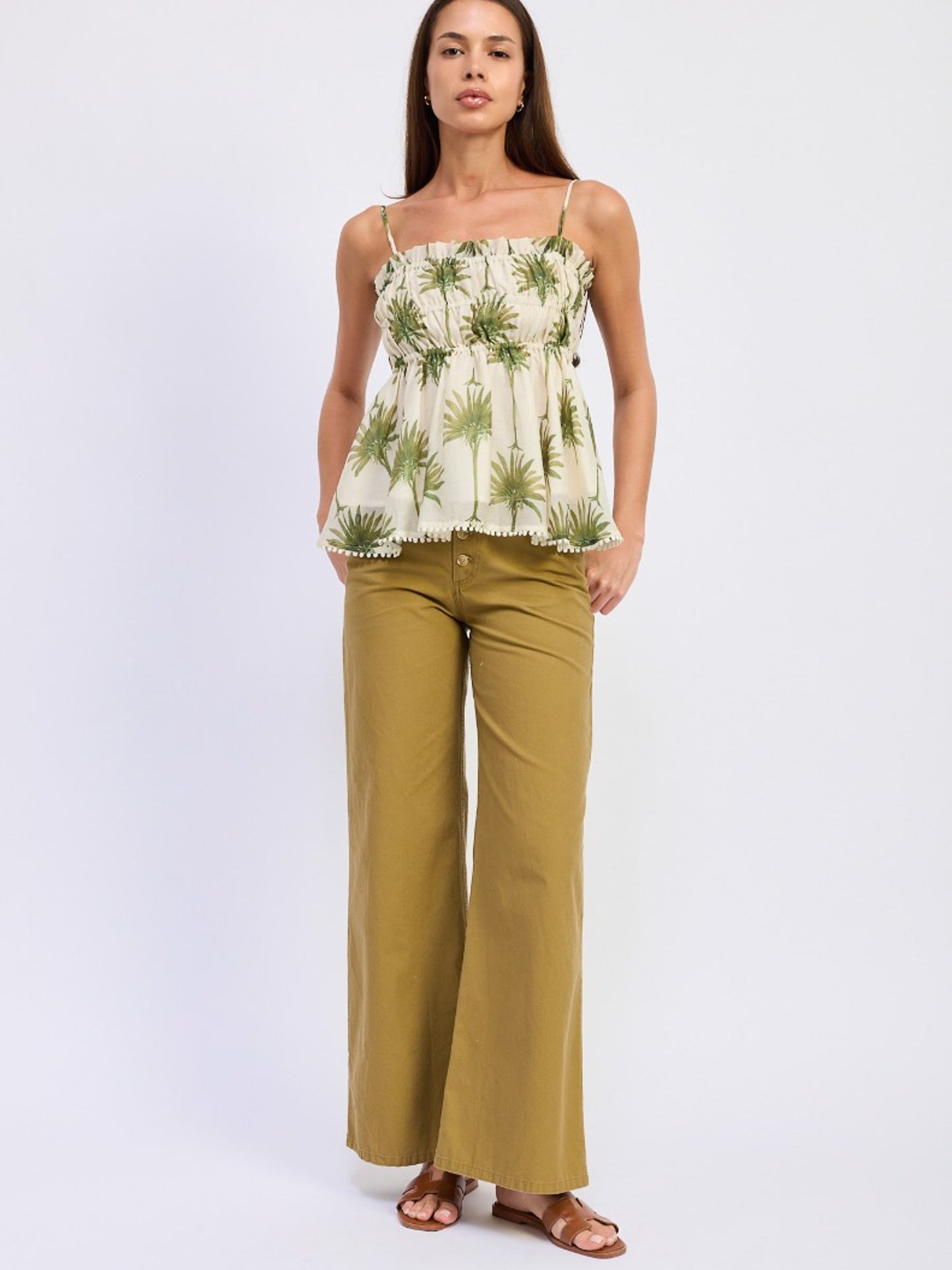 High Waisted Olive Pant