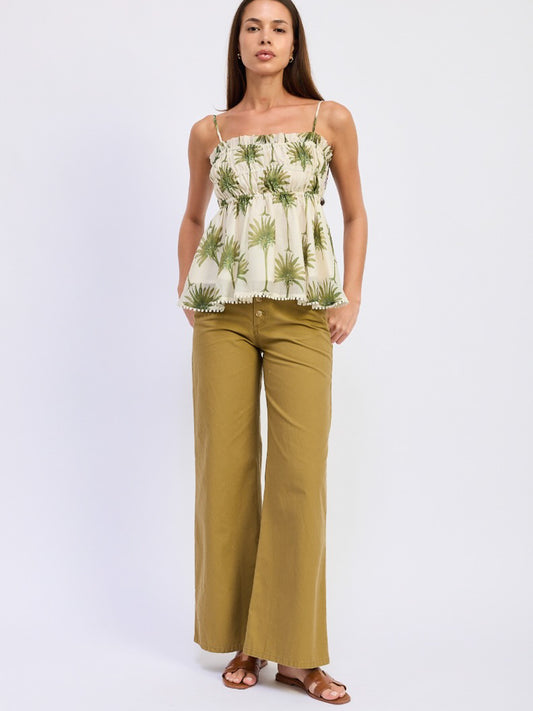 High Waisted Olive Pant