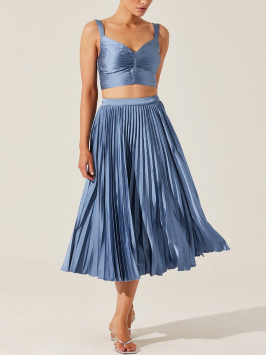 Pleated Midi Skirt