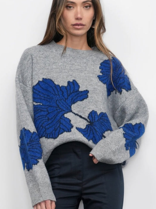 Bennett Intarsia Flower Sweater