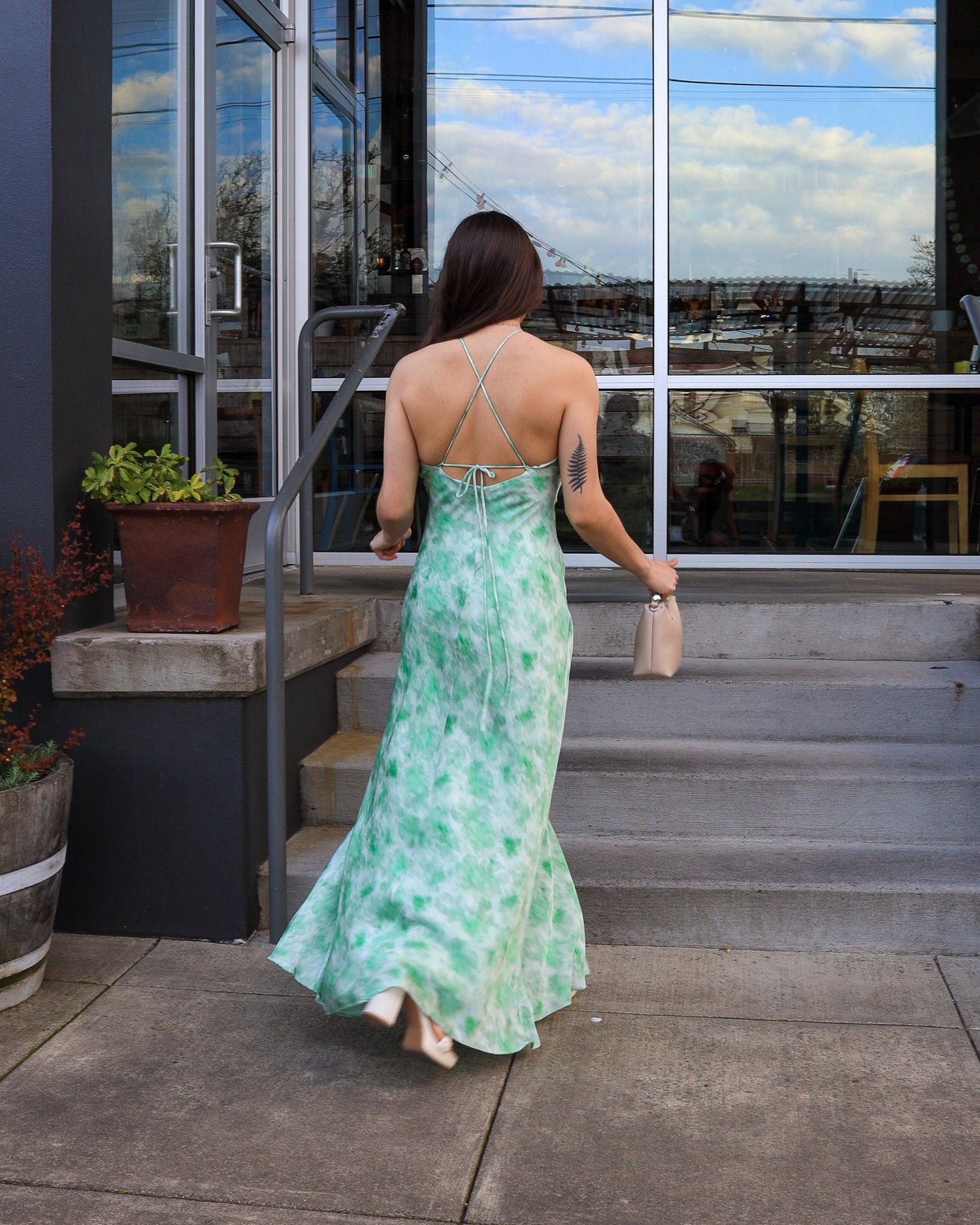 Elynor Satin Halter Dress Lady Mae Boutique PDX Elynor Satin Halter Dress Lady Mae Boutique PDX