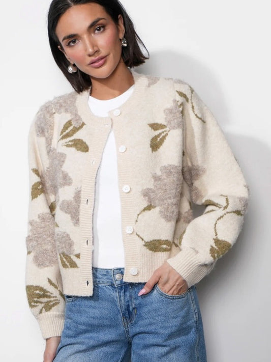 Skylar Cozy Floral Cardigan