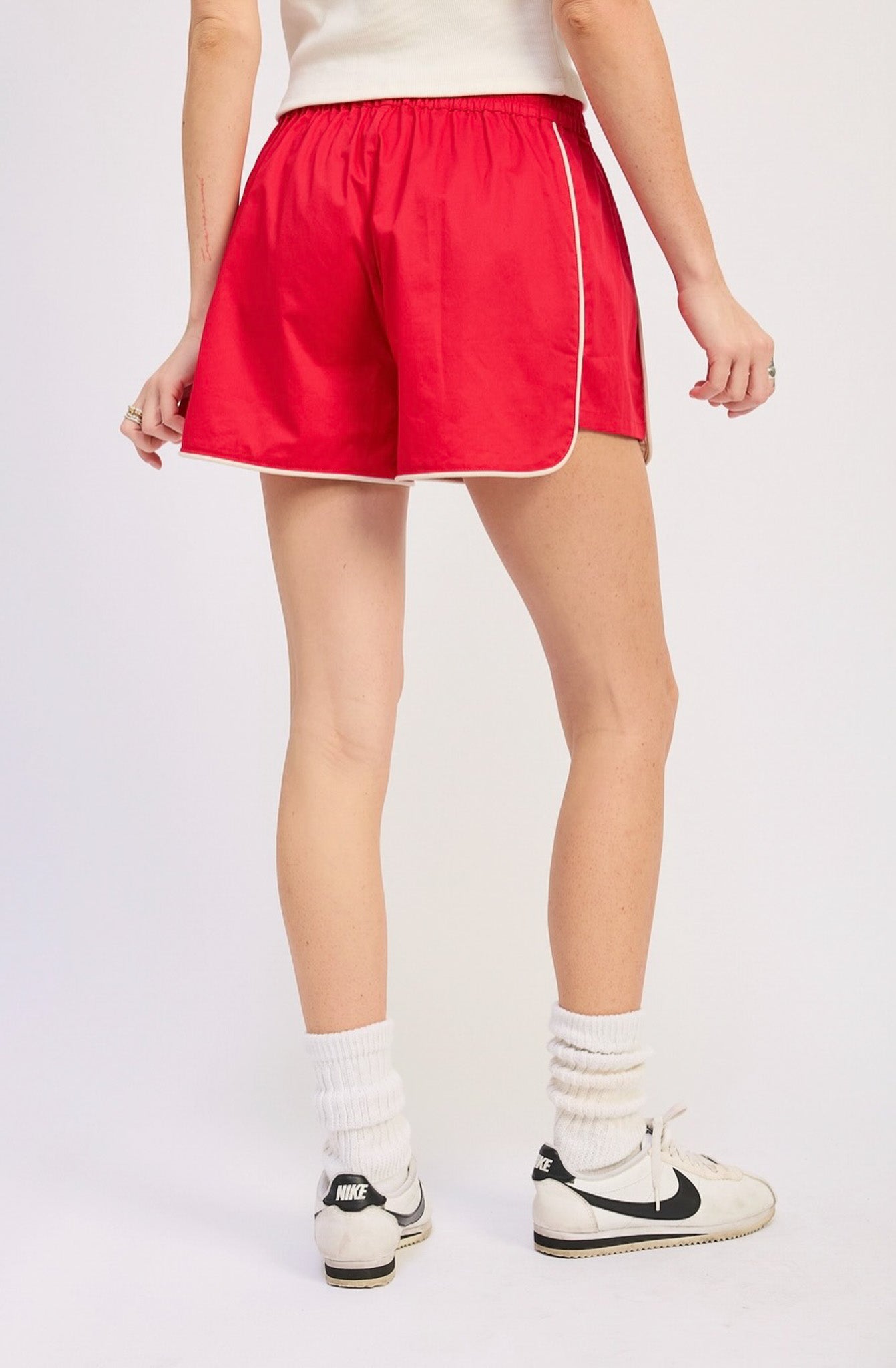 Red Track Shorts