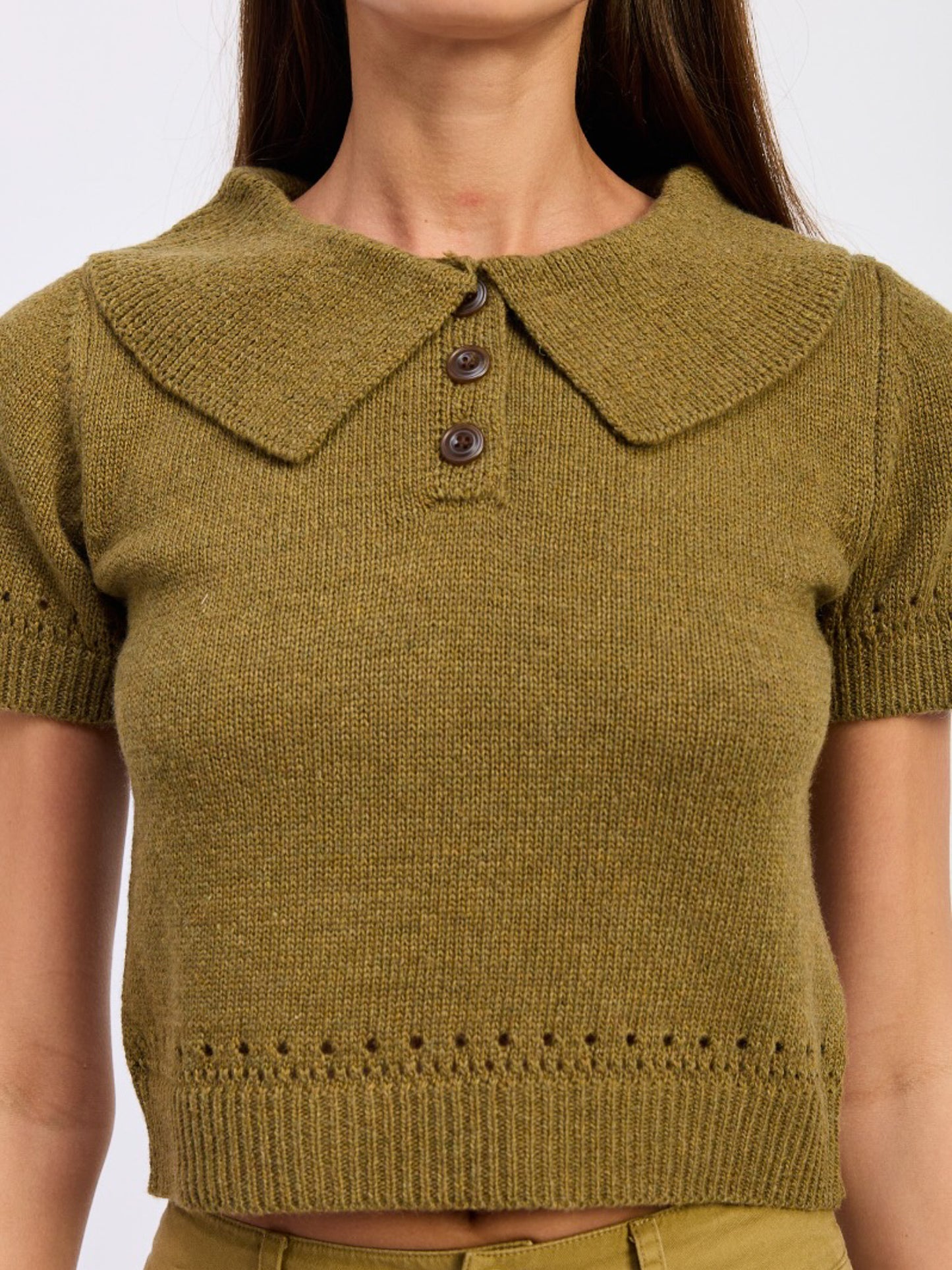Olive Knit Polo