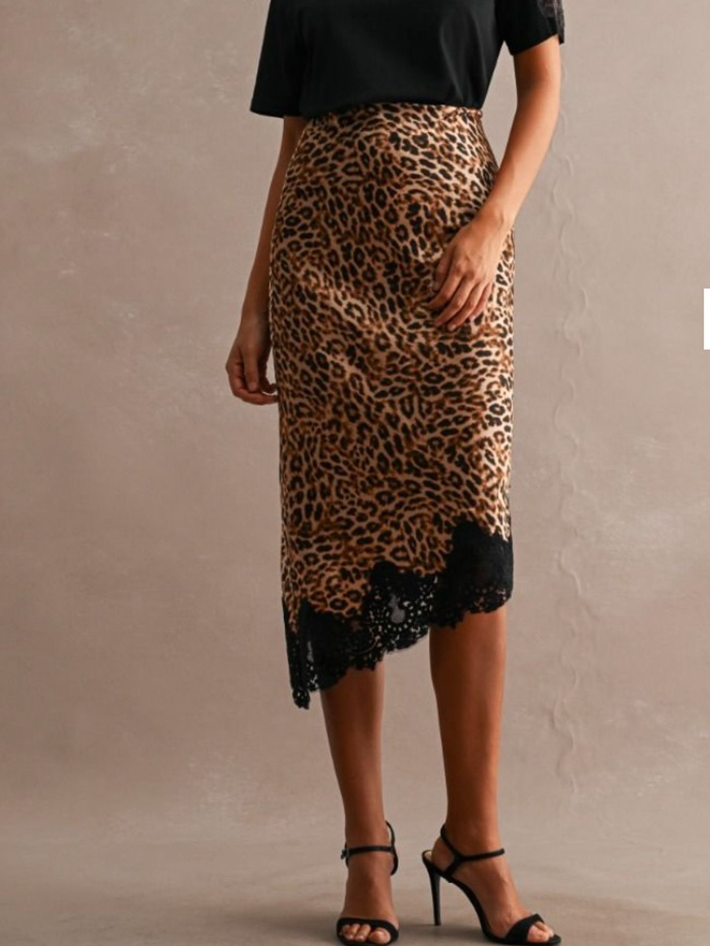 Leopard Asymmetrical Skirt