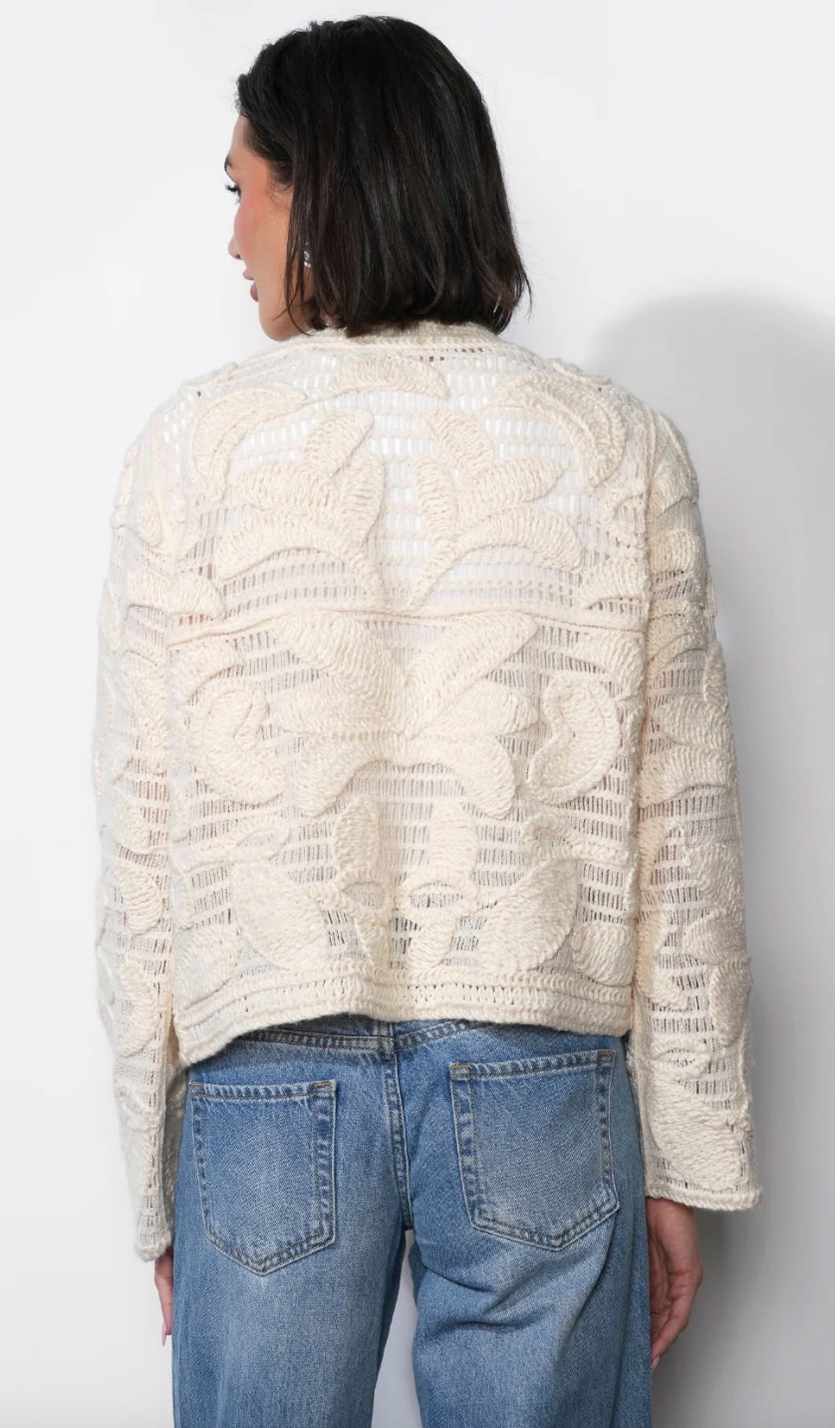Sutton Open Crochet Cardigan