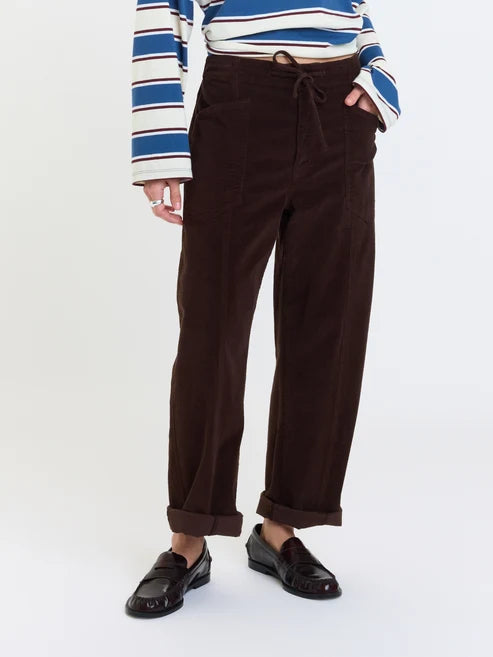 Villa Pant Drawstring Barrel Chocolate