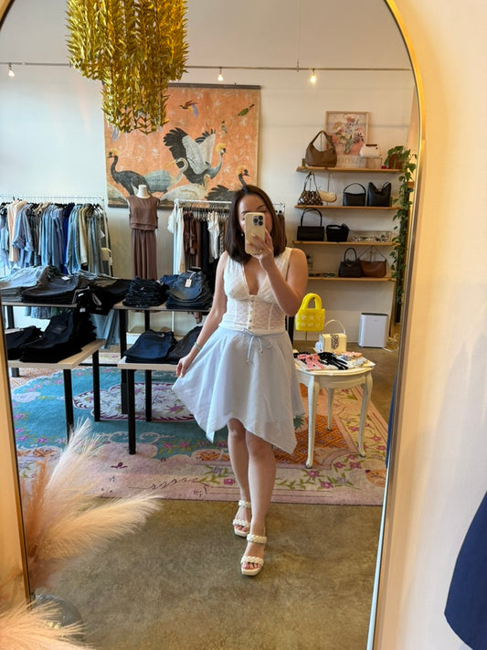 Cyan Oasis Mini Skirt