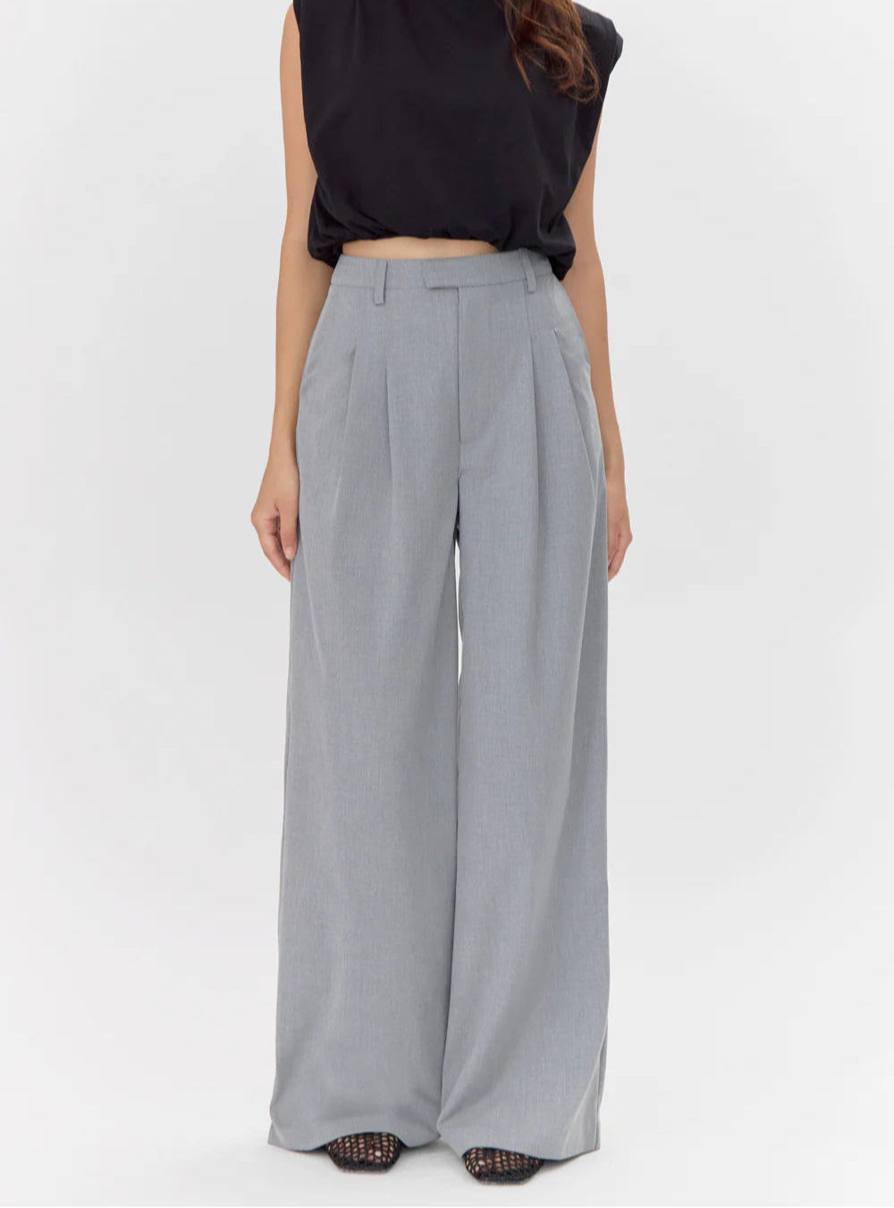 Stanely Wide Leg Pleated Trouser