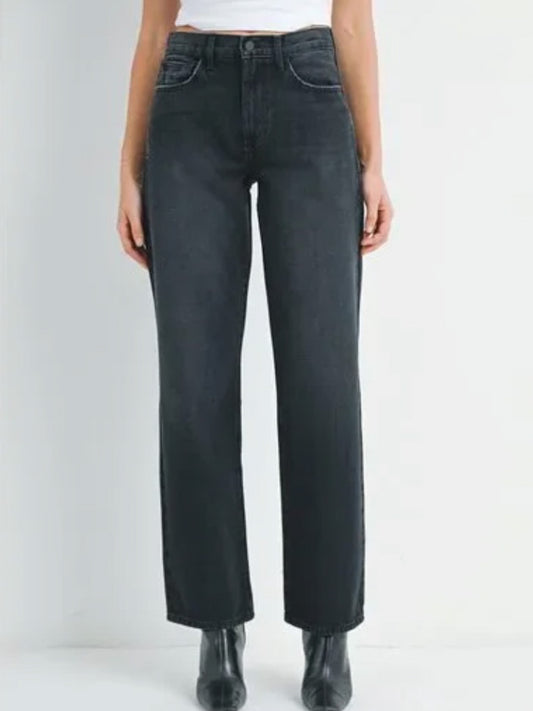 Relaxed Straight Washed Black