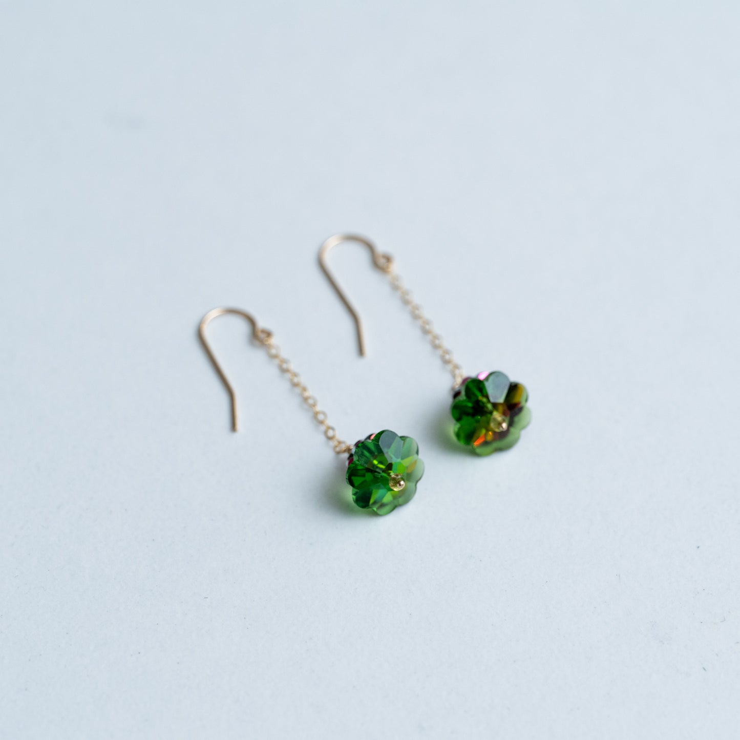 Green Flora Earrings